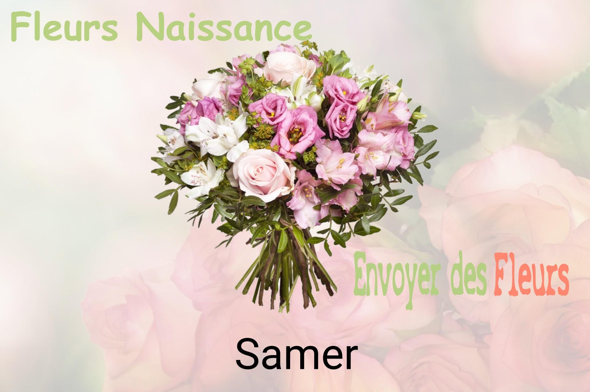 Bouquet de fleurs de naissance livré à Samer
