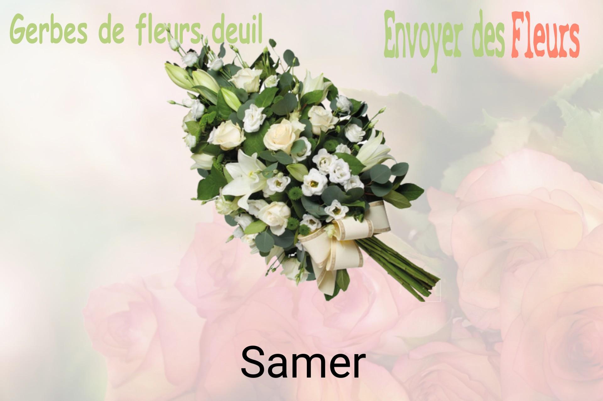 Gerbe de fleurs de deuil livrée à Samer
